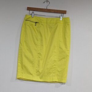 Mossimo Pencil Skirt with Zipper Pocket Yellow Size 12